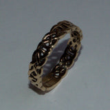 9ct gold Celtic slim band