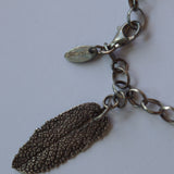 silver botanical bracelet sage leaf