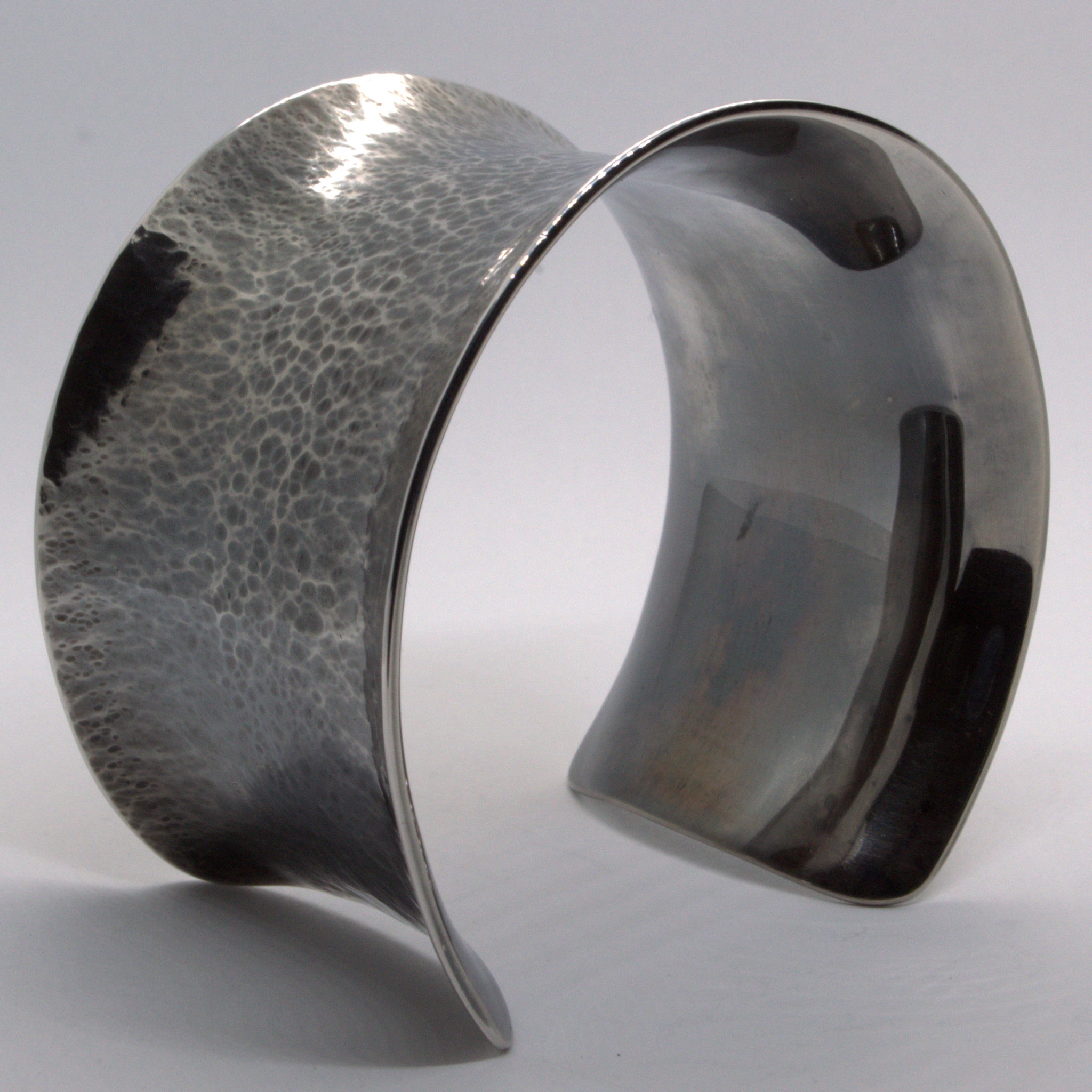 Wide Hammered Silver Bracelet - Sterling Silver Cuff Bracelet - Wide Hammered  Cuff | MakerPlace by Michaels