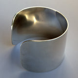 silver wide cuff bangle