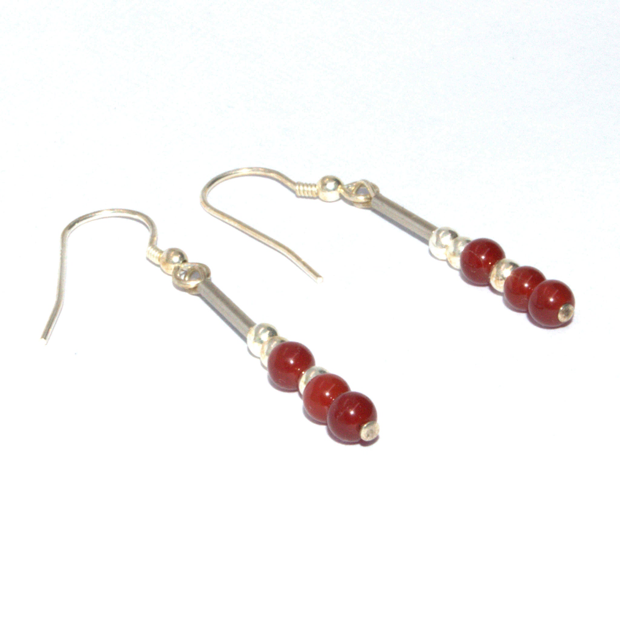 Carnelian hot sale earrings silver