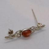 silver Celtic Sunstone brooch