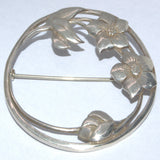 vintage silver arts and crafts brooch