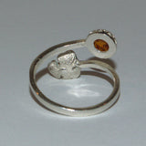 Sterling flower ring back view