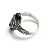 silver 'ELEC.08' fraternity ring