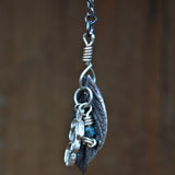 silver nature 3 part pendant necklace