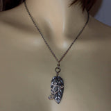 silver woodland nature pendant necklace