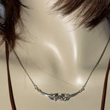 silver Art Nouveau swag necklace