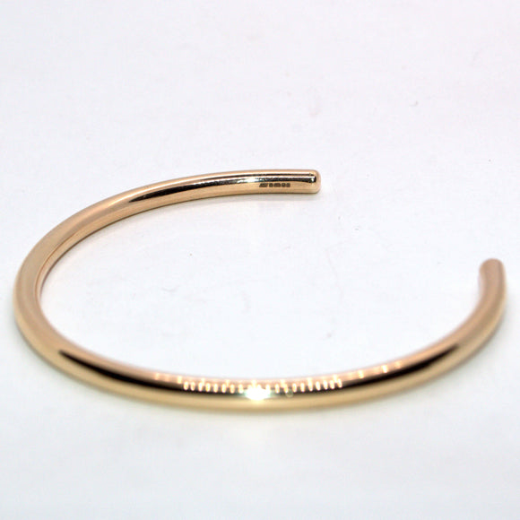 9ct solid gold open bangle
