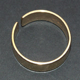 9ct solid yellow gold adjustable ring