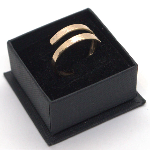 textured 9ct solid gold spiral ring