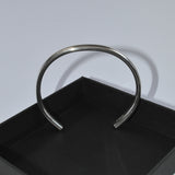 Sterling silver torc bangle