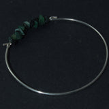 sterling silver Emerald chip bracelet