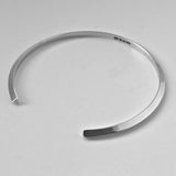 sterling silver slim open cuff bangle