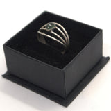 silver and Green Tourmaline ring