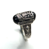 silver 'technickhon' fraternity ring