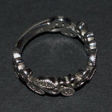 Cubic Zirconia and silver vintage ring