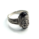 silver vintage fraternity ring