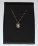vintage heart pendant necklace in gift box