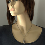 silver woodland pendant necklace